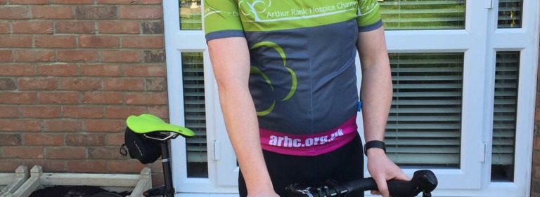 Nick gears up for 100-mile charity bike ride in aid of Arthur Rank Hospice Charity