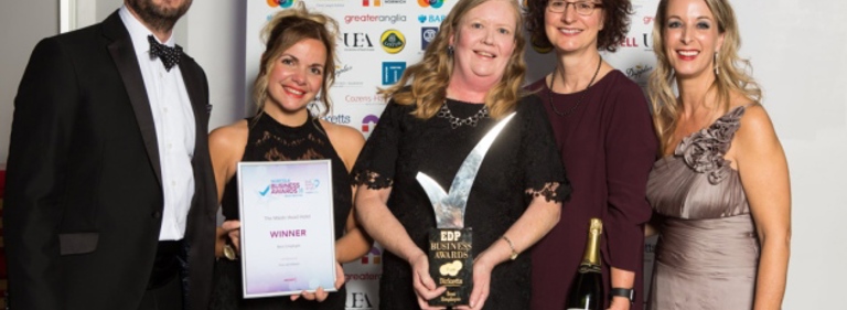 Congratulations to The Maids Head Hotel – Best Employer winners at the Norfolk Business Awards 2018