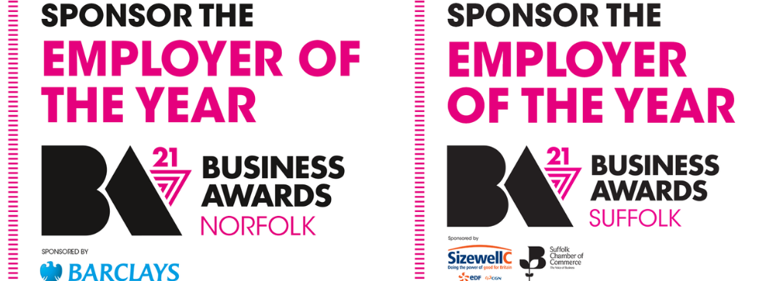 Employer of the year at the 2021 Suffolk and Norfolk Business Awards